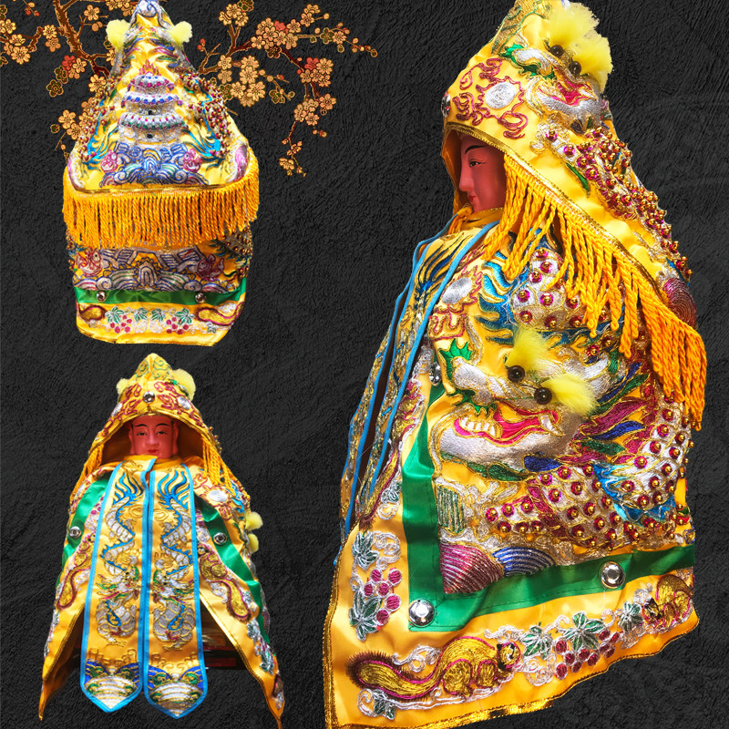 High-grade deity dragon robe Particle scales Embossed table version of the god robe God robe god statue cape deity cloth Mazu god
