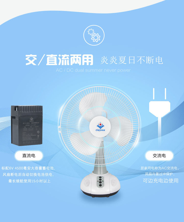 Thắng quạt sạc nhà sinh viên 12 inch 14 inch lắc đầu gió lớn quạt pin im lặng quạt bàn ngoài trời - Quạt điện quạt trần cánh gỗ