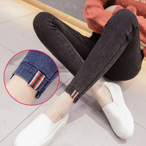Pregnant women pants Spring and Autumn wear jeans fashion small man ankle-length pants pregnant women leggings tide mother autumn winter trousers