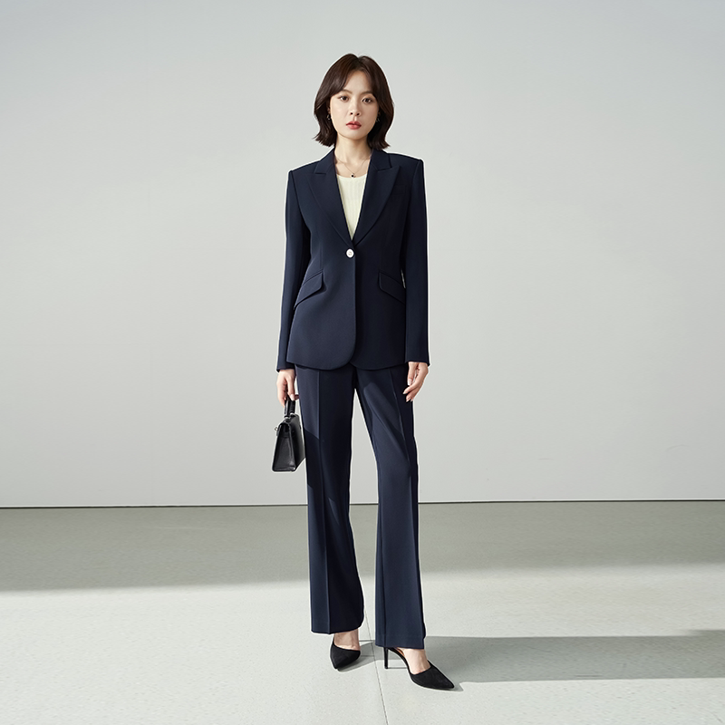 Miss Bird's Interview Formal Attire Black Blazer for Petite Women, Professional Wear, High-End Suit Set