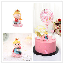 Nordic style ins cake baking ornaments warm heart Prince princess car ornaments handmade resin crafts