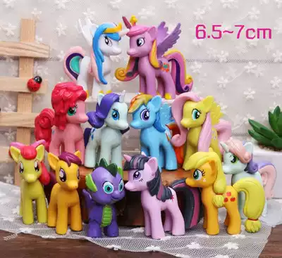 Cake decoration decoration pony Rainbow Pony Purple Yue Yunbao Moon Princess cake decoration accessories