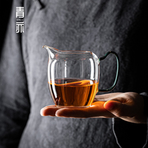 Qing Yiyi Yijin glass large capacity high-grade thickness heat resistant kung fu tea cup cup tea ceremony tea ceremony accessories