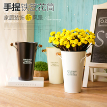 American country Vintage hand tie pi tong flower flower flower shop arrangements creative hua tong iron cha hua tong