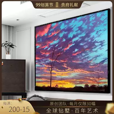 Pure hand-painted oil painting mural living room hanging painting fashion large size decorative painting lucky feng shui American light luxury art painting