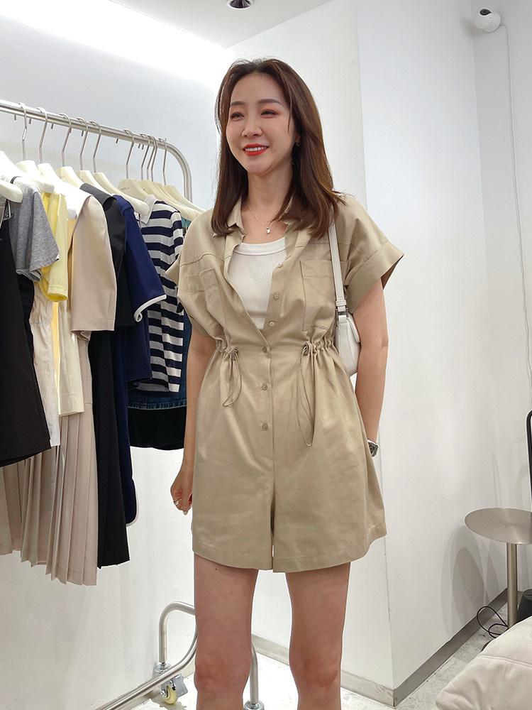 wipelia Chen Ji Children Summer Korean version Overalls collection waist Fashion thin short sleeves Pants Casual Shorts 7777