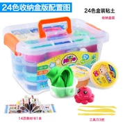 Trẻ em đất sét siêu nhẹ 24 màu 36 màu plasticine không độc màu pha lê đất sét không gian đất sét siêu mềm đặt