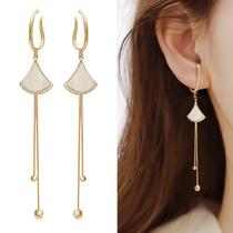 Painless Ear Hanging long style ear clip No earbugles Earthen Pendant Lusus Pendant Round Face THIN EAR BUTTON Earrings
