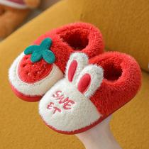 Baby Slippers Winter Style Cotton Tug 2021 New Girl Child Cotton Shoes Boy Bag Feet Heel Cute Cartoon