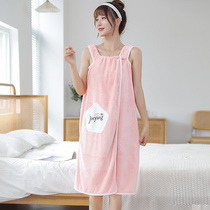 2021 new cotton bath towel female summer adult thin section can wear wrapping towel wearable bath skirt home absorbent quick-drying