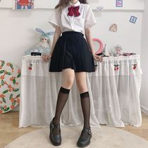 Transparent calf socks female jk half bucket socks spring and summer thin stockings with Mary Jane shoes socks pure wind wear skirt