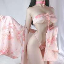 Selfie vintage print kimono hollow sleeves sexy tunic Japanese print kimono suit suit bathrobe seduction