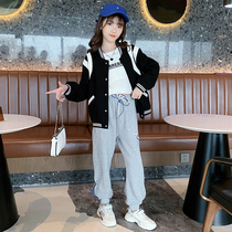 Girl Jacket Autumn Clothing 2021 New Ocean Gas Tennis Red Children Baseball Uniform Spring Autumn Trendy CUHK Boy Jacket Blouse