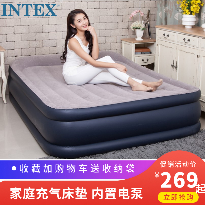 INTEX Campaign Inflatable Matthew Household Double-ink Matthew Single Portable Folding Automatic Punch Bed