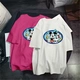 Quần áo bà bầu cotton tinh khiết mùa hè 2020 áo thun ngắn tay hàn quốc áo thun mẹ bầu dài giữa Mickey - Áo thai sản