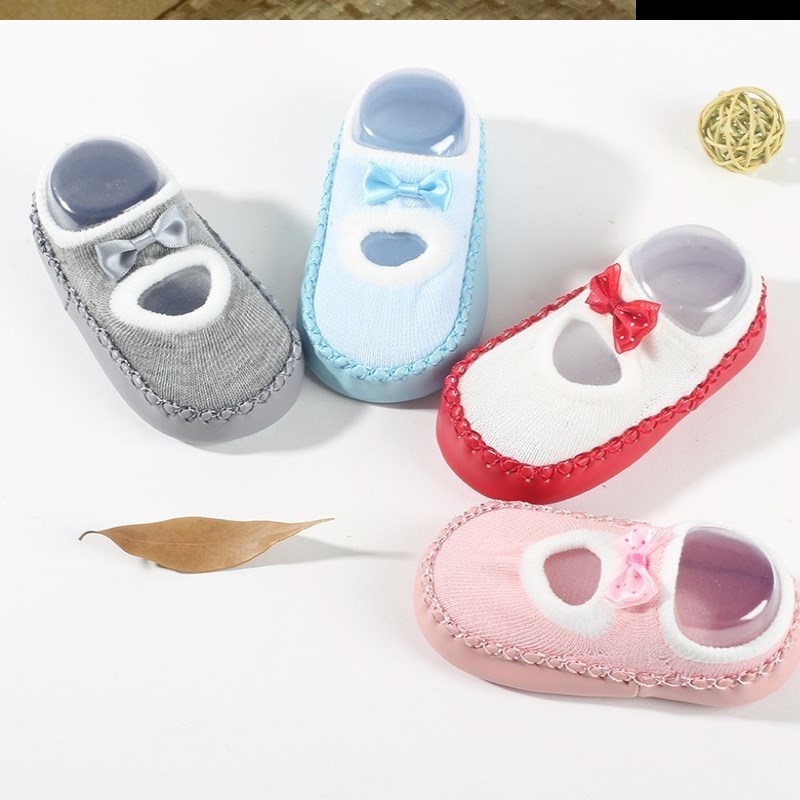 Shoes crawling cotton shoes baby shoes and socks 2 months wool soft rubber bottom terry baby socks non-slip bottom baby socks