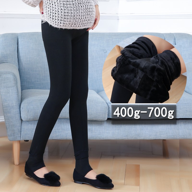 Pregnant Woman Safety Pants Autumn Winter Clothing Plus Suede Autumn Warm Cotton Pants One Outside Of Winter Dress Pregnant Women Pants On Foot