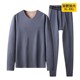 Men's plus size fat men's winter cold-proof thermal underwear set