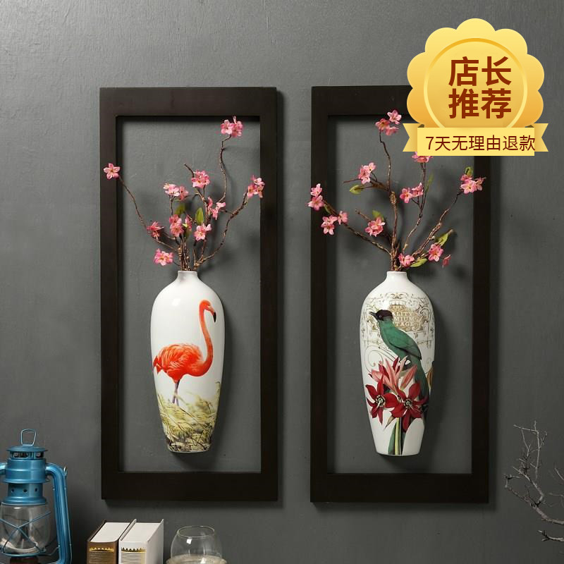 Video wall decoration living room craft gift decoration pendant small room renovation with home TV background on both sides