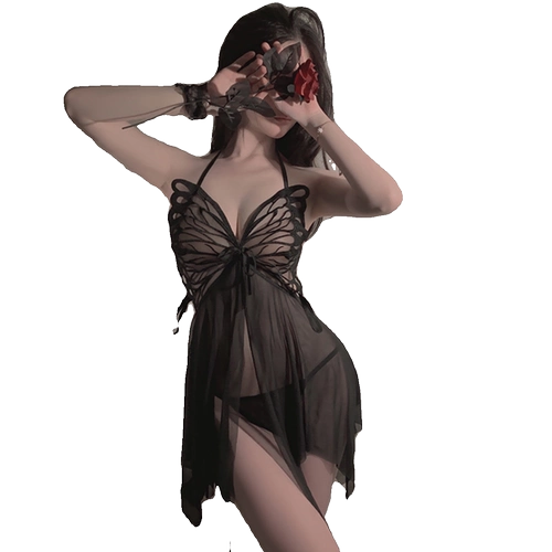 Сексуальная пижама, кружевное тонкое платье, летнее нижнее белье, большой размер, эффект подтяжки, с открытой спиной