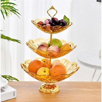  European-style multi-layer fruit plate Modern living room coffee table fruit basket fashion household fruit plate desktop snack candy storage rack