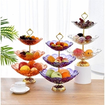  European-style living room desktop fruit plate Modern household coffee table multi-layer fruit plate creative storage candy snacks dried fruit plate