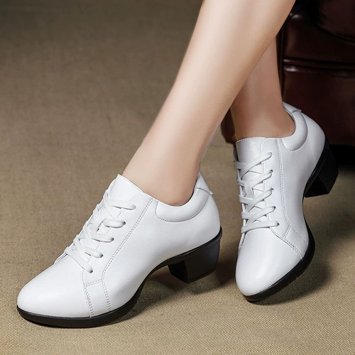 Обувь, спортивные танцующие туфли для спортзала, из натуральной кожи, мягкая подошва