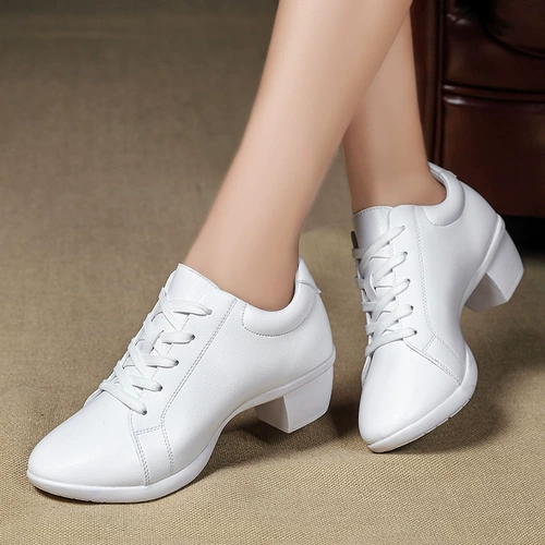 Обувь, спортивные танцующие туфли для спортзала, из натуральной кожи, мягкая подошва