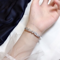 Zhengsheng s999 sterling silver female model double Pixiu smooth transfer bead bracelet simple and exquisite fine lucky push-pull female gift