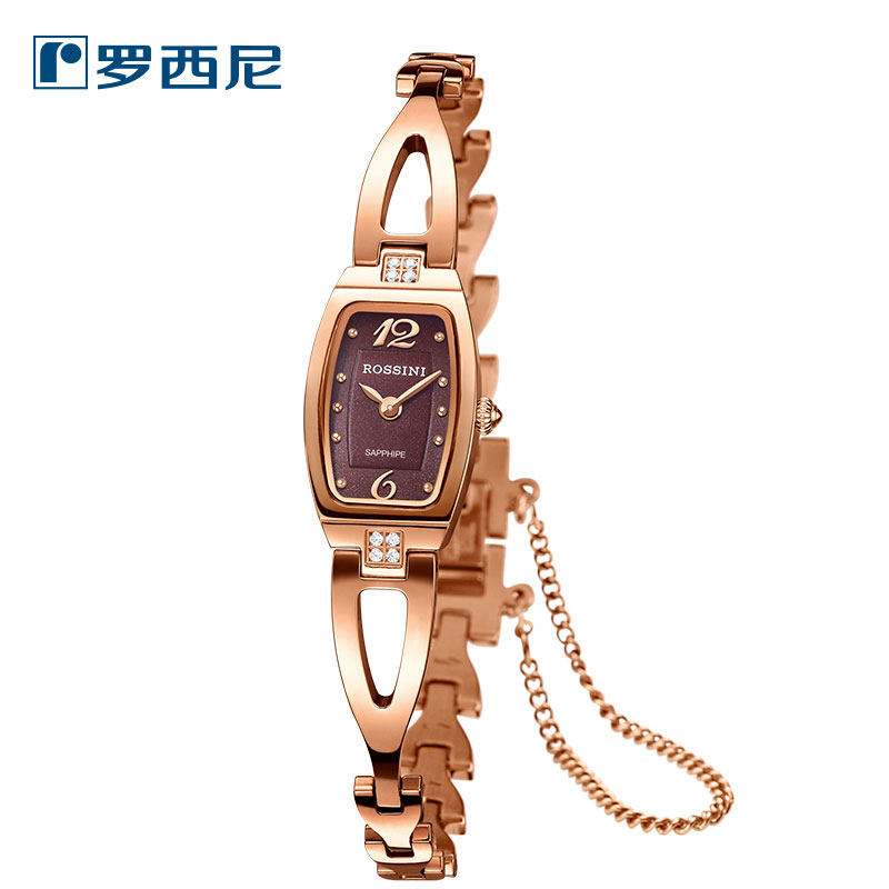 Rossini official women's watch quartz watch waterproof simple temperament small bracelet watch fashion ladies watch 1424