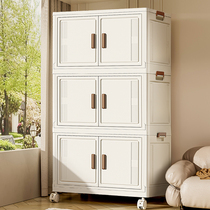 Storage cabinet for household safety-free storage for babies and children to organize clothes and toys plastic folding storage snack cabinet