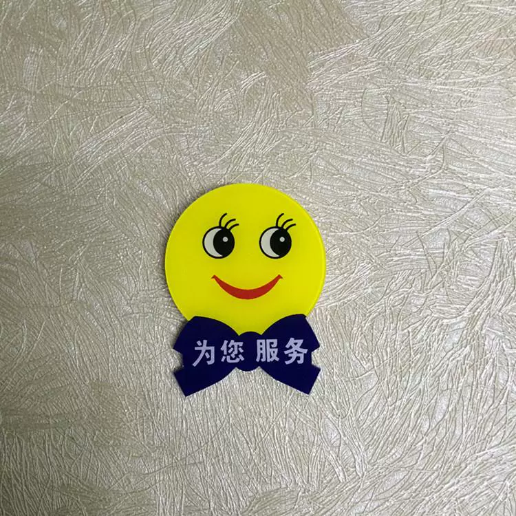 5/10 miếng phù hiệu mặt cười acrylic cao cấp cho phù hiệu nhân viên thương hiệu dịch vụ của bạn - Trâm cài