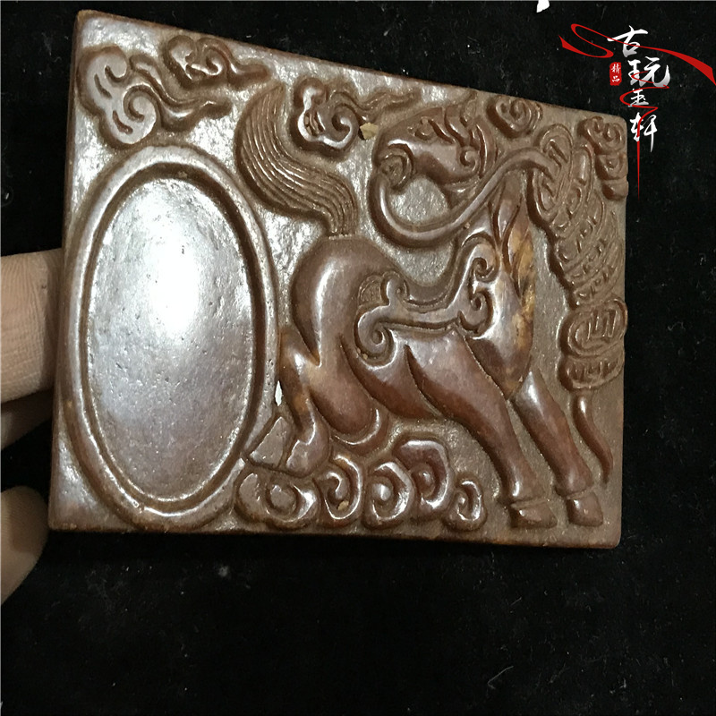 Giả của cổ đại ngọc bích cao chiến tranh cổ ngọc bích đồ cổ Wenfang ngọc bích bức tường đá ngọc bích mảnh của bốn kho báu của Đài Loan ngọc bội cổ trang