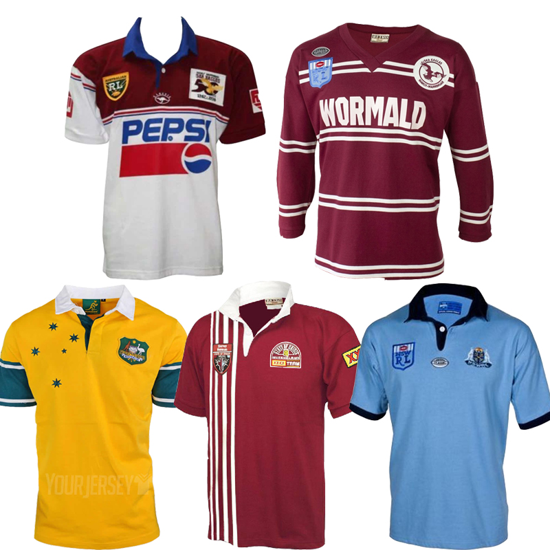 50th Anniversary Manly Seahawks Commemorative Edition 1987 Manly Seahawks Retro Long Sleeve Rugby Jersey Men's Tops rugby