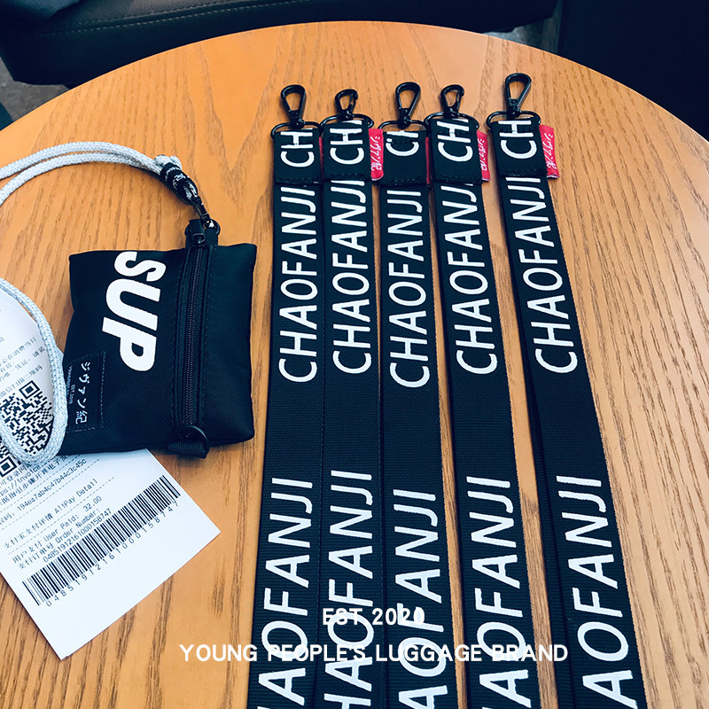 CHAOFANJI Japanese tooling keychain card Nylon handmade buckle Webbing backpack pendant Tide brand metal buckle