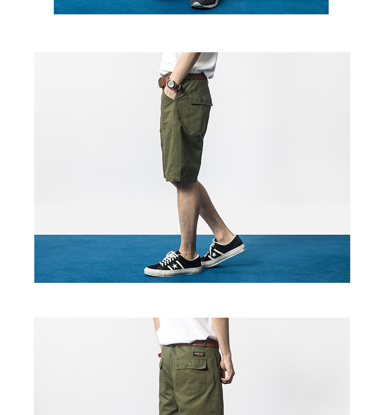 Navy craft American hạng nặng nền tảng lỏng lẻo thẳng năm điểm quần quân đội nam retro quần short dụng cụ hoang dã quần thể thao