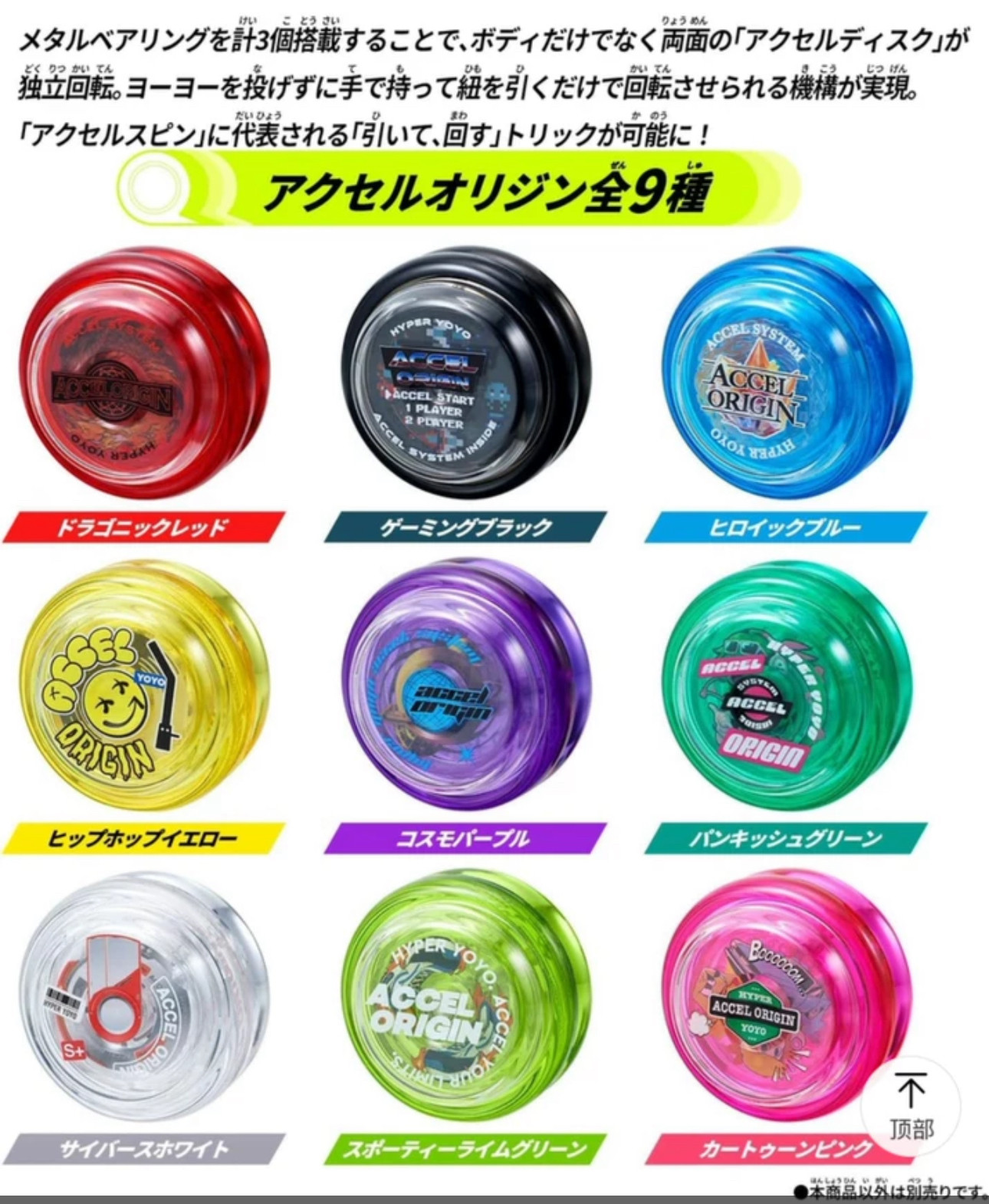 Bandai Bandai Hyper YoYo Accel Йо-йо (Yo-yo-йо) Встряхивание мяча 2024 Японская версия