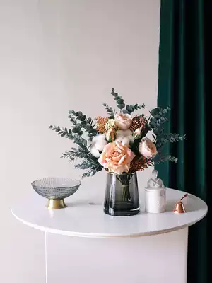 Nordic light luxury rose bouquet set ornaments modern simulation flowers fake flower decoration flower model room living room coffee table