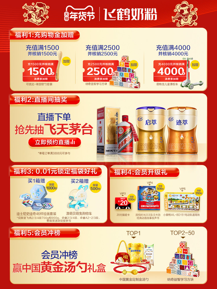 Be the First to Buy | Feihe Xingfeifan Stage 2 Infant Formula Milk Powder 700g*6 Cans