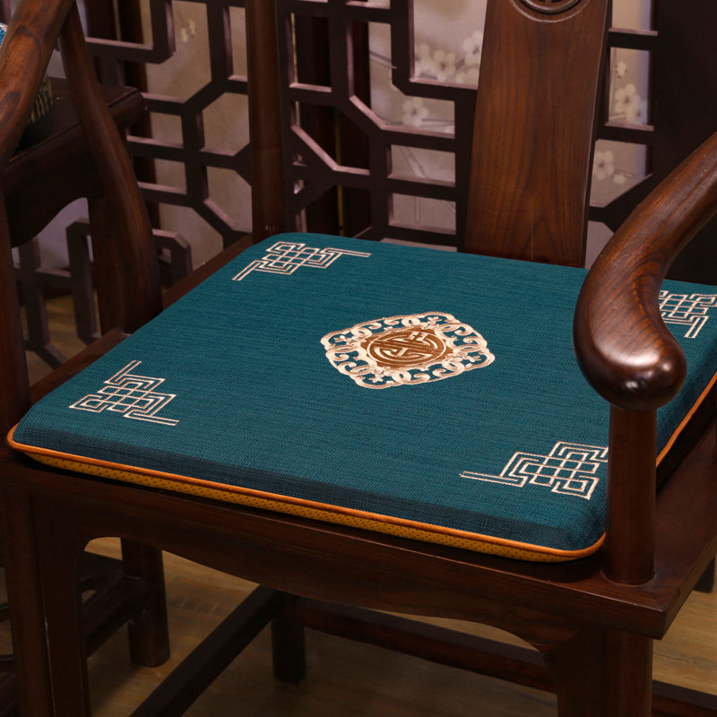 New Chinese style mahogany sofa cushion classical solid wood Taishi chair cushion tea chair ring chair cushion dining table and chair cushion non-slip custom