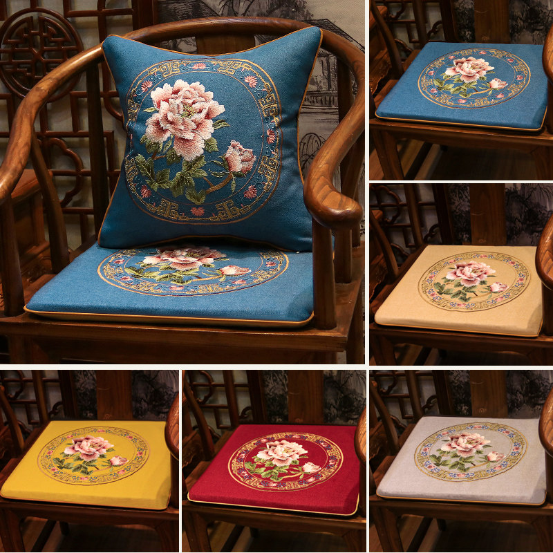 Chinese Red Wood Sofa Chair Subcushions Solid Wood chair Home Tea Table Dining Chair Tea Chair Cushion Ring Chair Seat Cushion Non-slip