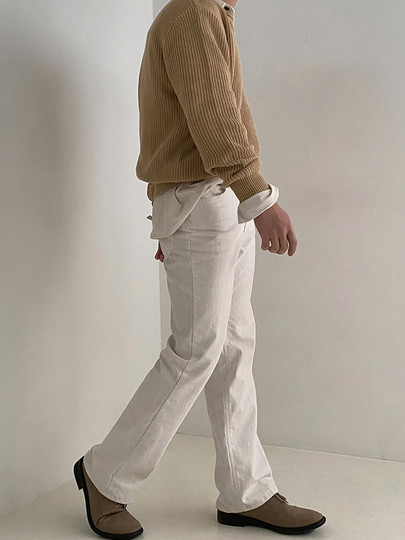 Henry collar sweater men's spring and autumn American retro old money style casual sweater high-end half-buttoned sweater