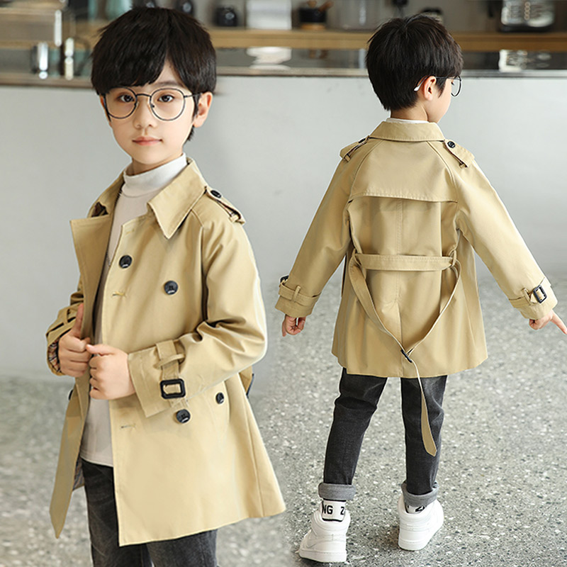 Boy's wind clothes autumn and winter style Inn Wind 2023 new Winter boys Children's mid-winter clothing men's big boy coats-Taobao
