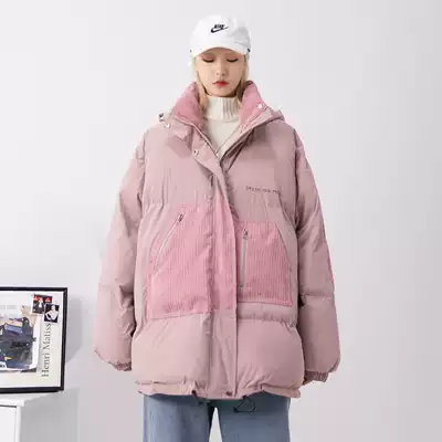 D9 seconds cotton-padded clothing women winter Tide brand padded jacket 2021 new pink padded tooling ins Hong Kong wind cotton coat