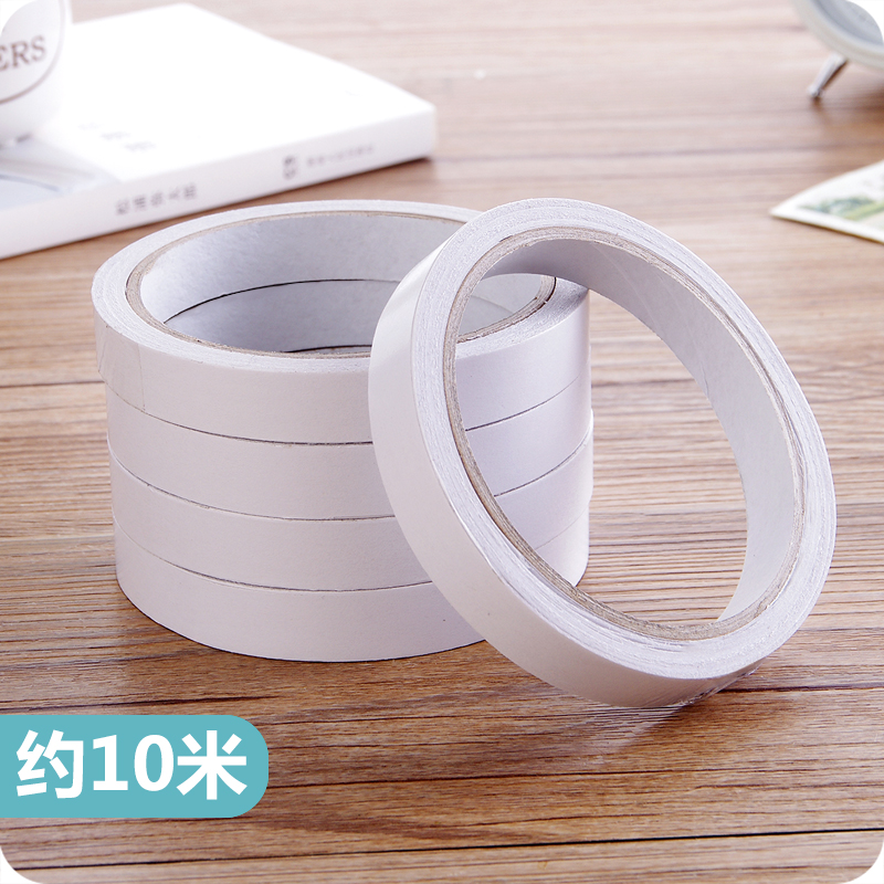 Paper light thin double-sided adhesive with two sides glued hand ripping office study supplies paper adhesive tape white double-sided adhesive tape