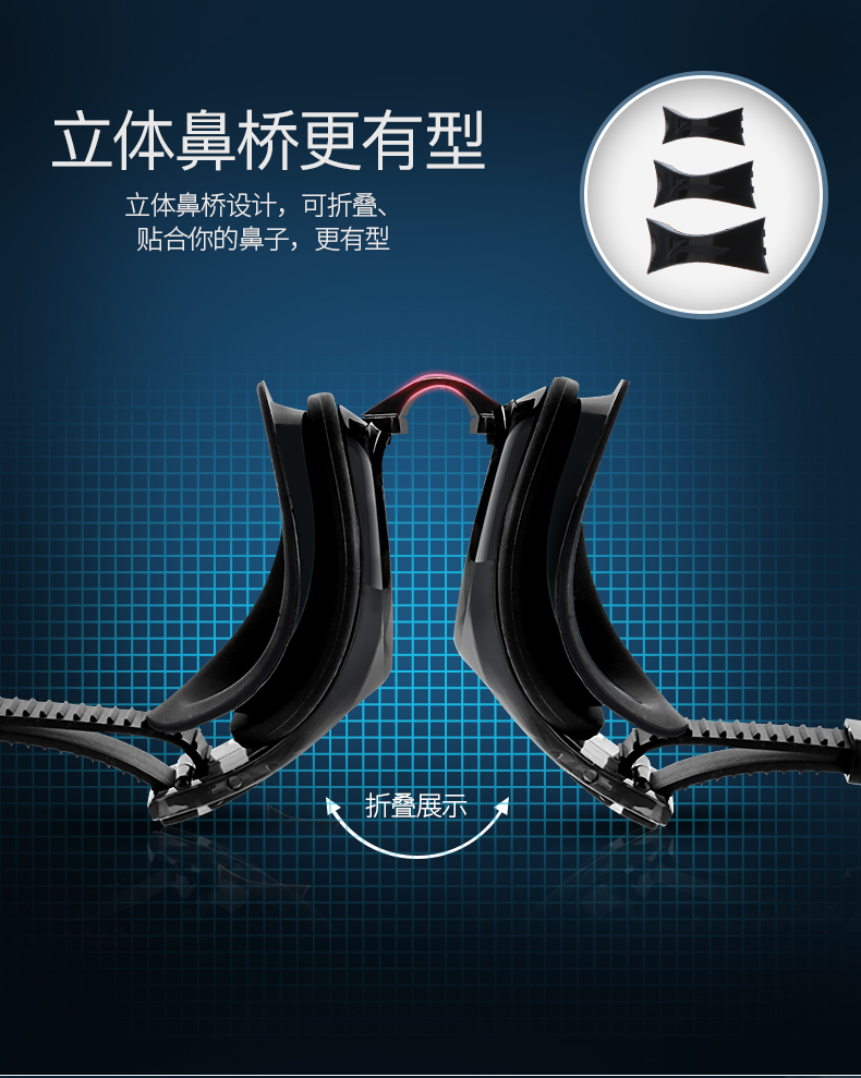 Kính râm Li Ning nữ HD chống nước chống sương mù số mũ bơi kính đặt nam thiết bị lặn cận thị kính bơi mat kinh boi