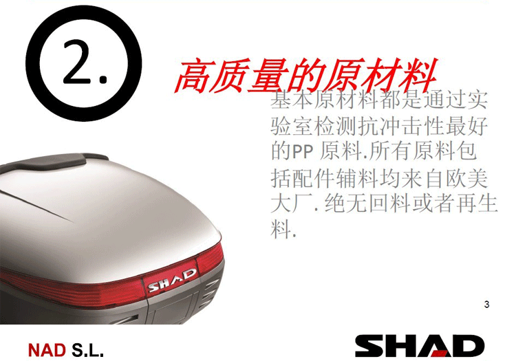 Đuôi xe máy SHAD của Tây Ban Nha phát hành nhanh xe tay ga xe điện 33 lít thân mũ bảo hiểm thùng đựng đồ xe winner x