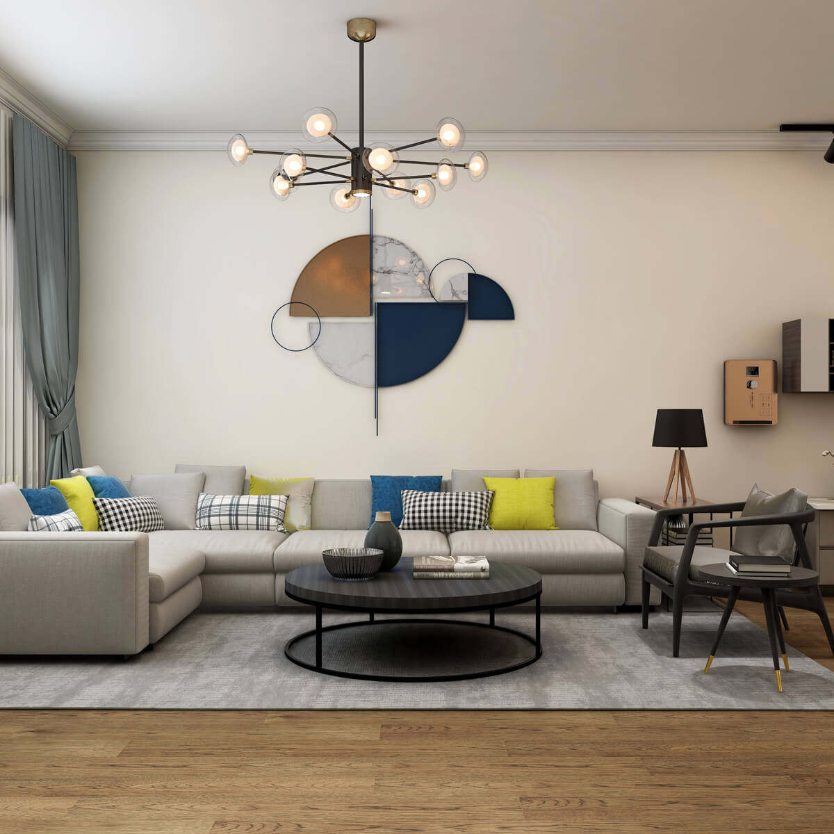 Sacred Multi - layer Solid Wood Flood F4 Star Environmentally friendly 15mm Household Warm Palm Walnuts NAP8604