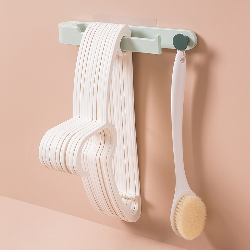 Hanger storage artifact balcony multi-functional finishing rack space-saving punch-free clip hanger wall hanging