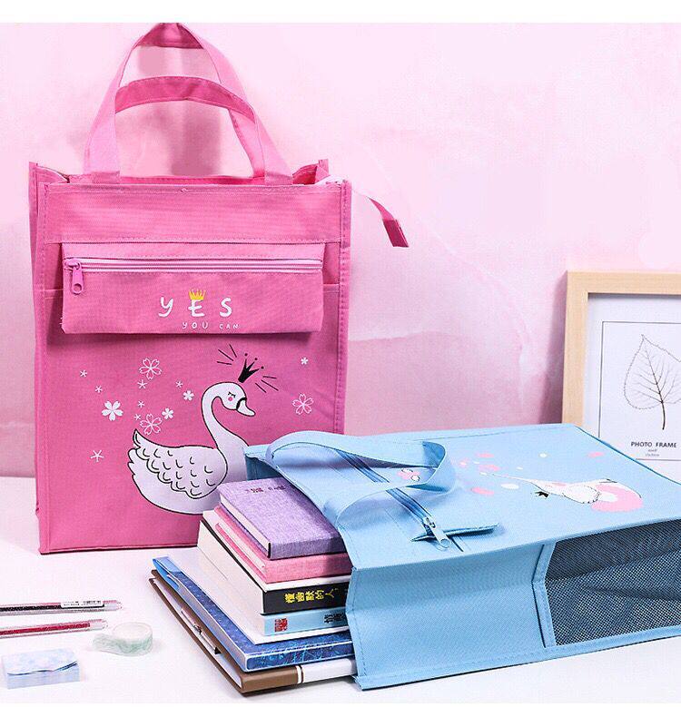 Исправлению сумки 小学生补习袋补课包 手提袋大号美术袋儿童礼品拎书包定制印logo